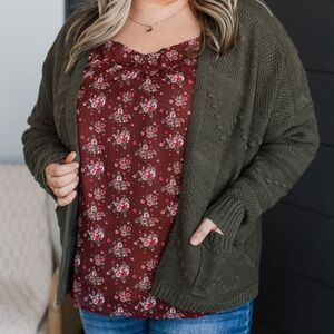 instantly-iconic-knit-cardigan-dark-olive green